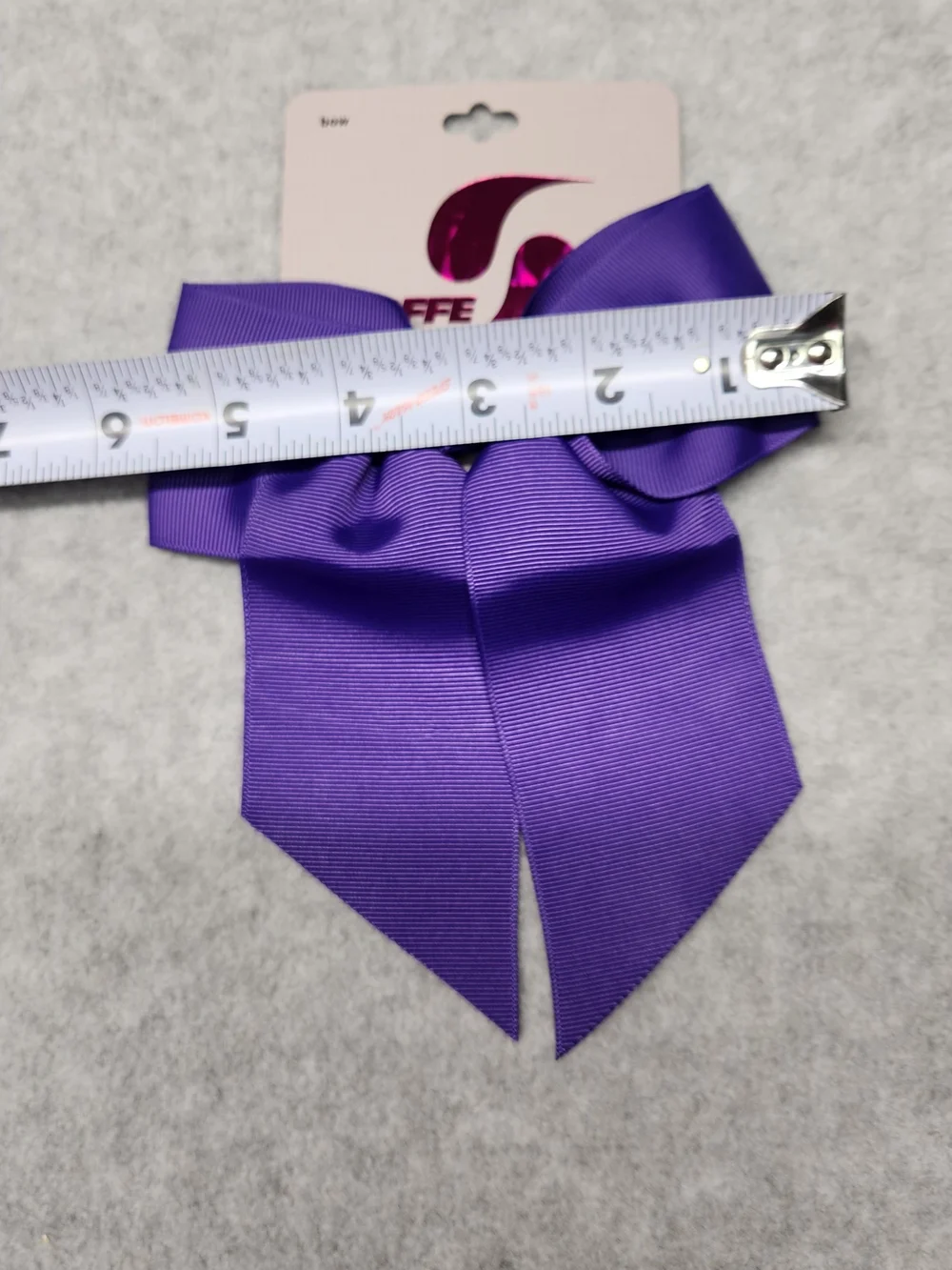 3 Pack-Soffe Purple Grosgrain Bow Hair Clip